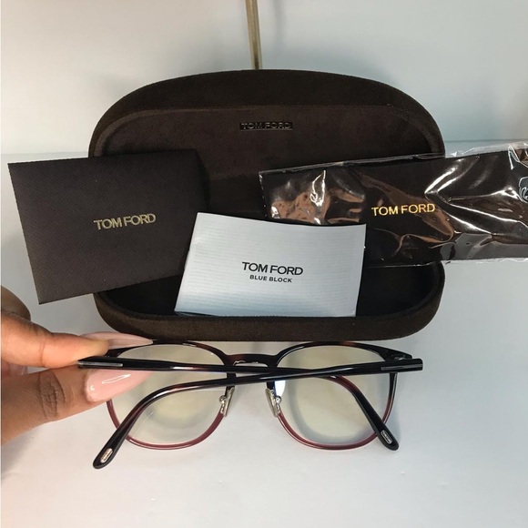 New Authentic TOM FORD TF5700-B 052 BLUE CONTROL Eyeglasses - Picture 12 of 16